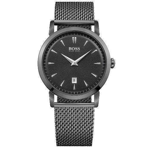 Image of fra Hugo Boss IP Sort Slim Ultra Quartz herre ur